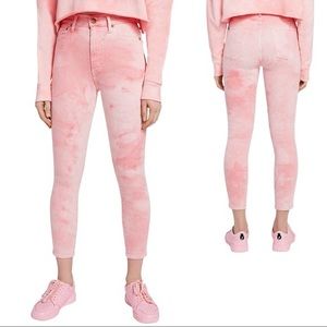 NWT Alice + Olivia Good High-Rise Barbie Core Tie Dye Skinny Jeans